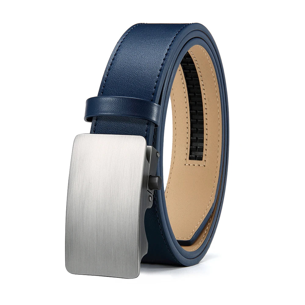 Men's Premium Leather Smooth Ratchet Business Belt Men's Dress and Casual Daily Adjustable Buckle, Tailor-made - Ellianto fashion Men's