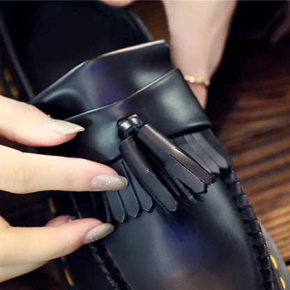 Fashionable men and women loafers tassel shoes British casual boots spring and autumn luxury high quality plus size 46 45 - Ellianto fashion Men's