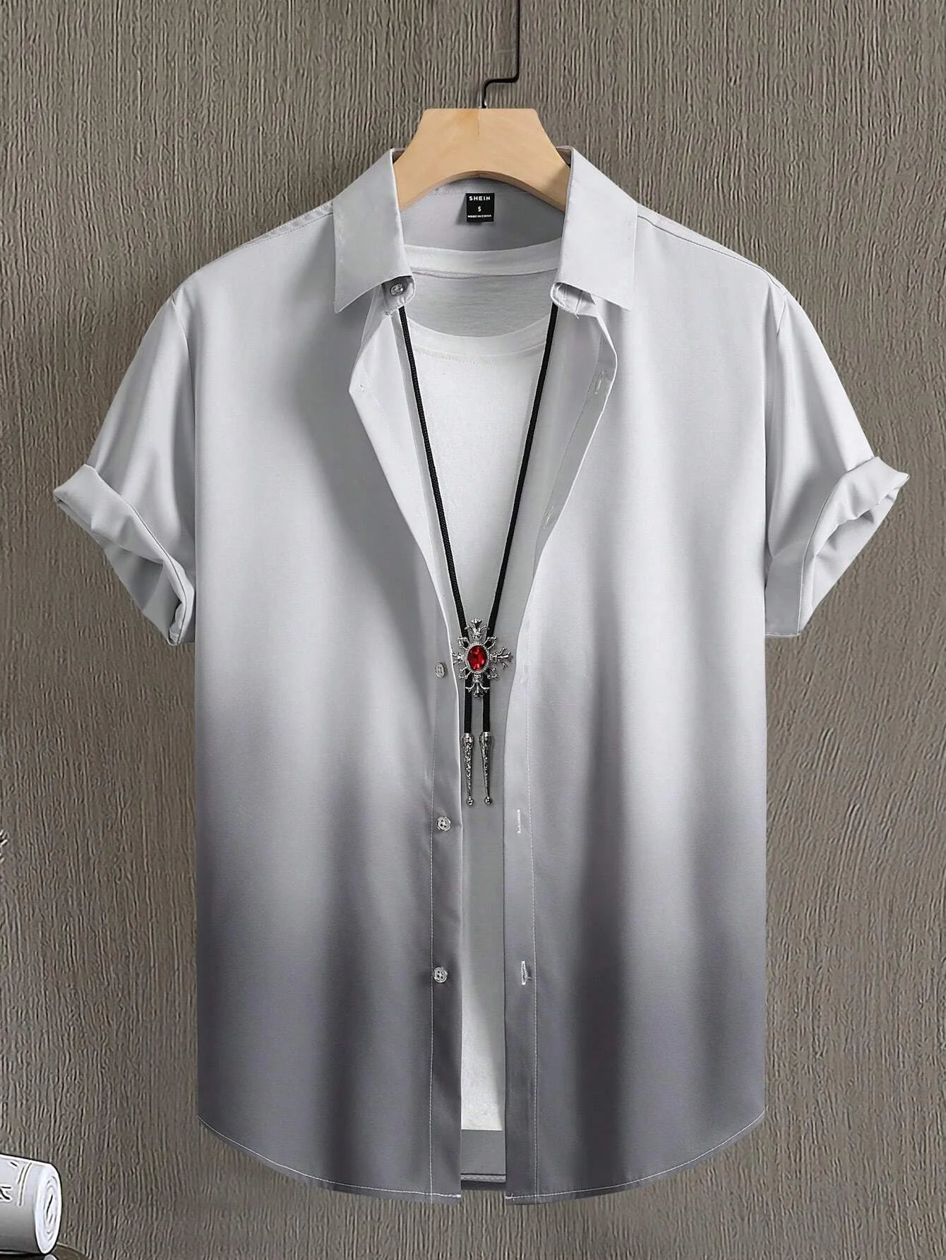 Men's Shirt Summer Clothing Gradient Design Graphic 3D Print Shirts Short Sleeve Tops Streetwear Loose Casual Hawaiian Shirts - Ellianto fashion Men's