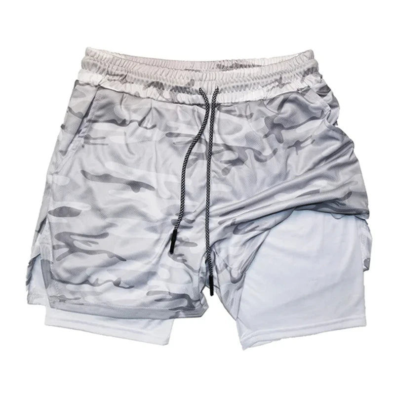 Men's Multi Pocket Shorts Fitness Shorts Casual Beach Sports Lined Skinny Shorts Everyday Style Mesh Camouflage Running Shorts - Ellianto fashion Men's