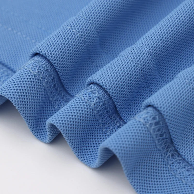 Summer Ice Silk Polo Shirt High-End T-Shirt Solid Color New Half Sleeve Non-Marking Casual Lapels Business Thin Menswear - Ellianto fashion Men's