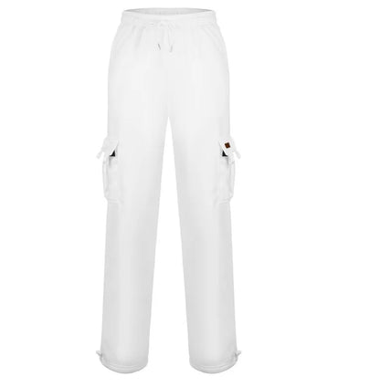 Men's Trousers Work Attire Foot Drawstring Leisure Sports Thickened Pocket Solid Color Four Seasons Loose Pants - Ellianto fashion Men's