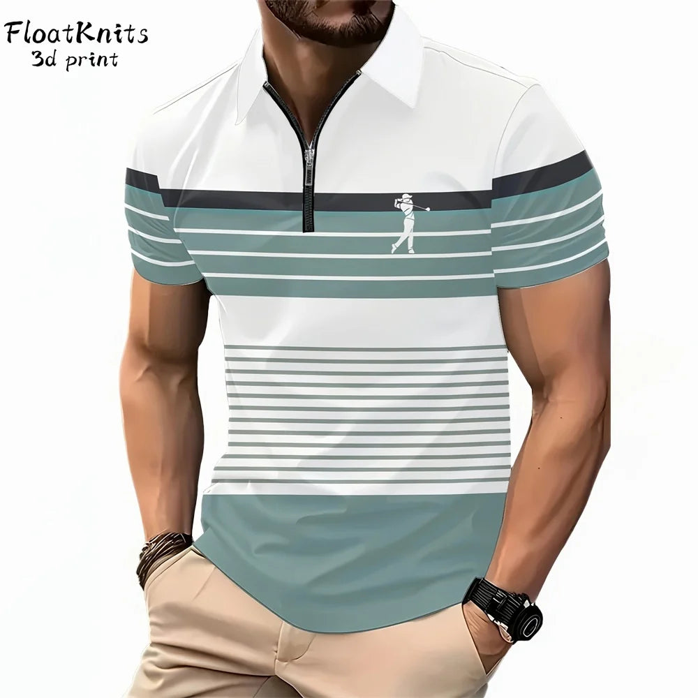 Casual Golf Polo Shirts for Men Summer Street Men's Clothing Business Lapel Polo Shirt Tops Short Sleeve Tee New in Tops & Tees - Ellianto fashion Men's