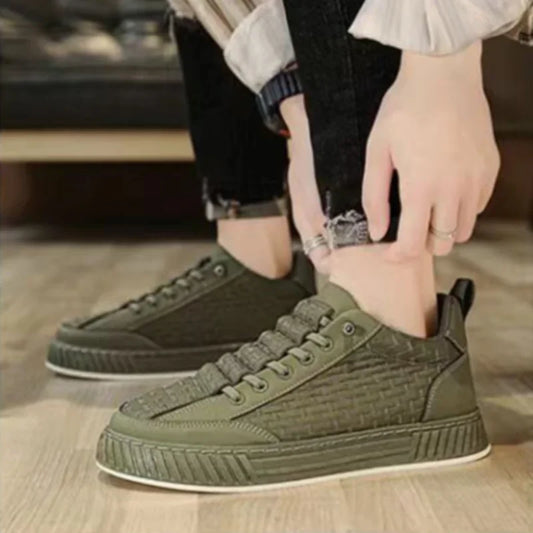 Men's Vulcanize Shoes Casual Non-slip Work Sneakers Male Korean Style Offer Breathable Autumn Trendy Cheap High Quality Fashion - Ellianto fashion Men's