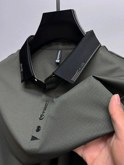 High end brand trend printed short sleeve POLO shirt men's 2025 summer new fashionable lapel casual T-shirt comfortable cool top - Ellianto fashion Men's