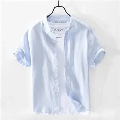 Summer Ice Silk Linen Shirt – Lightweight, Loose-Fit Comfort and Effortless Casual Style for the Modern Gentleman