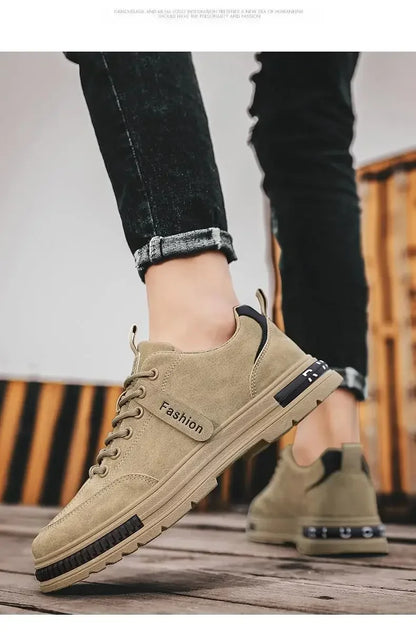 Men's new breathable labor protection shoes, men's trendy and versatile anti slip sports board shoes, workwear shoes - Ellianto fashion Men's