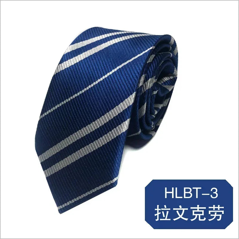 Magic School Tie Harris Halloween Cosplay Lovely Costume Prop Twill Casual College Badge Costume Necktie 4 Color - Ellianto fashion Men's