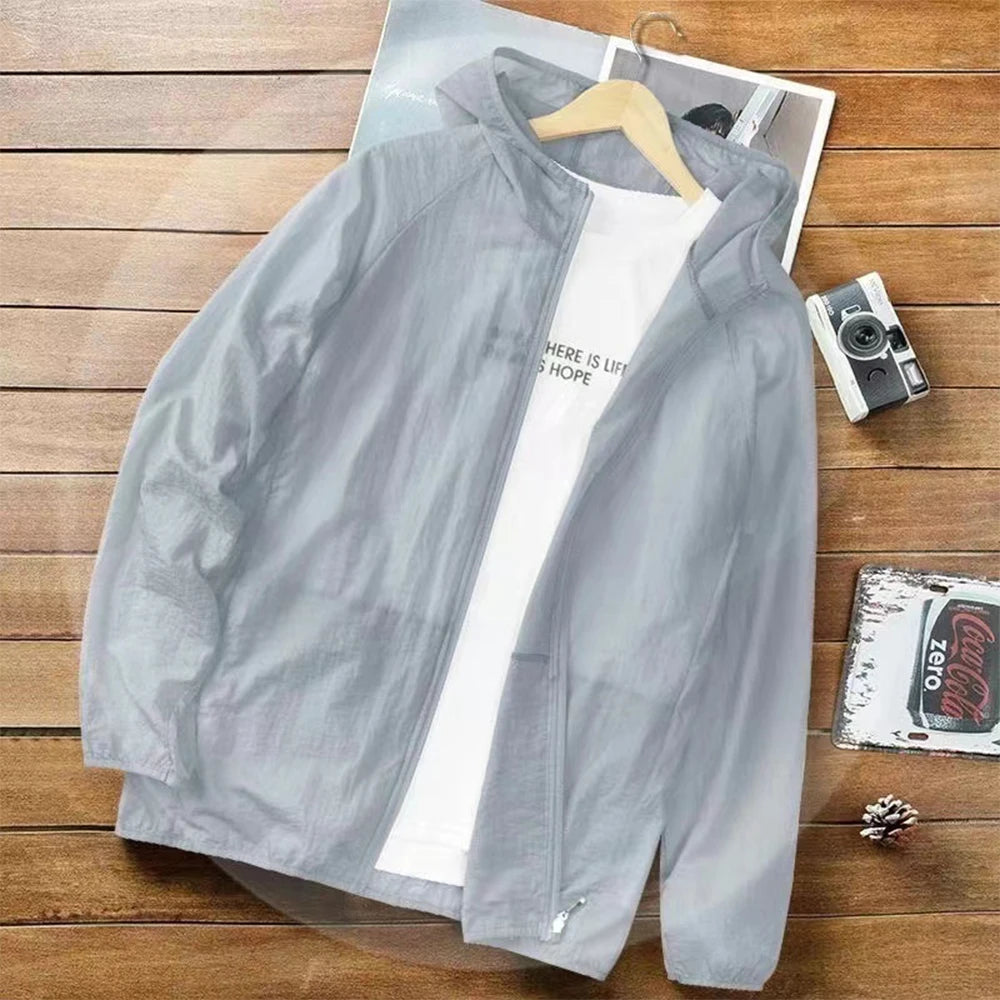 Sunscreen clothing for men breathable sports summer UV resistant outdoor fishing suit - Ellianto fashion Men's