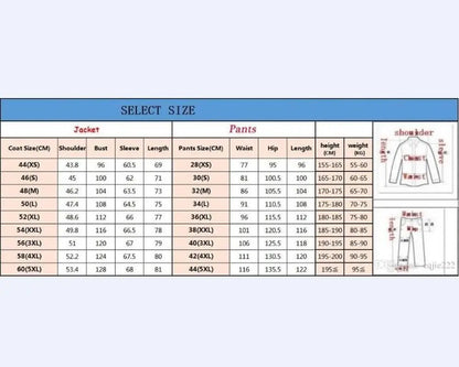 2025 Tailor Made Mens Suit Elegant Embroidery Men's Wedding Prom Suits Mens Suits 3 Pieces (Jacket+Pants+Vest) 004 - Ellianto fashion Men's