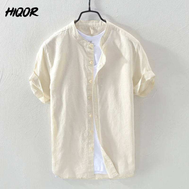 Effortless Elegance: Premium Men’s Business-Casual Cotton Shirt – Stay Sharp, Stay Comfortable, All Summer Long