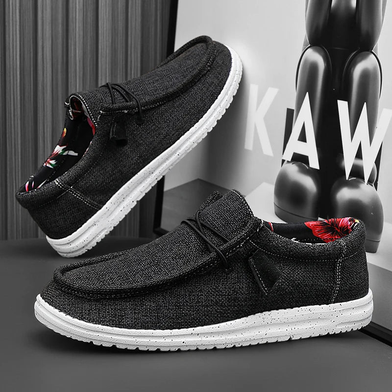 Men Casual Shoes Breathable Lightweight Slip-On Flats Simple Comfortable Solid Color Soft Sole Shoes Men Shose For Sale Loafers - Ellianto fashion Men's