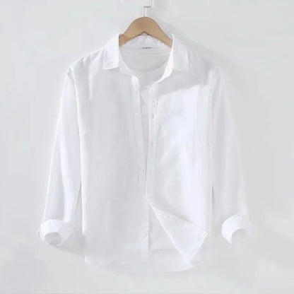 Casual Cotton-Linen Long-Sleeve Shirt – Lightweight Comfort and Timeless Style for the Modern Gentleman