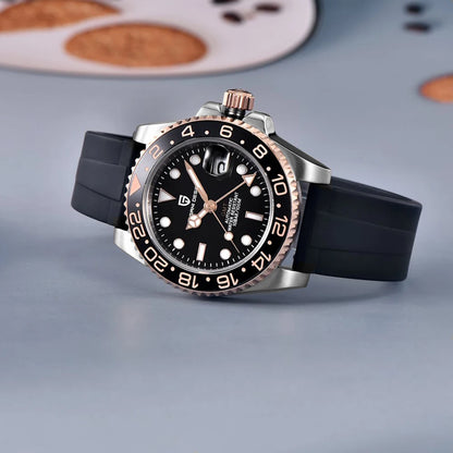 PAGANI DESIGN Automatic mechanical watch rubberstrap 100Mwaterproof night light sports outdoor casual Watch For Man reloj hombre - Ellianto fashion Men's
