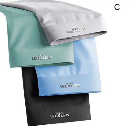 4pcs Boxer Shorts Men's Ice Silk Underwear Cool Underpants Breathable Sexy Thin Panties U Convex Lingerie Wholesale Lots L-6XL - Ellianto fashion Men's