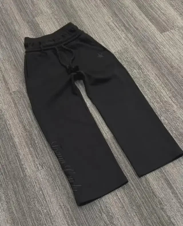 Embroidered Trousers Personality Men Clothing American Street Sweatpants Couple Clothing Matching Trendy Cool Women Pants - Ellianto fashion Men's
