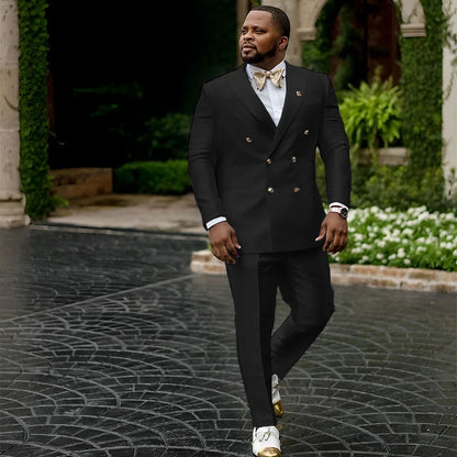 White Satin Men's Suit 2 Piece Peaked Collar Blazer Double Breasted Jacket Wedding Groom Tuxedo Elegant Men's CustomizationXS-5X - Ellianto fashion Men's