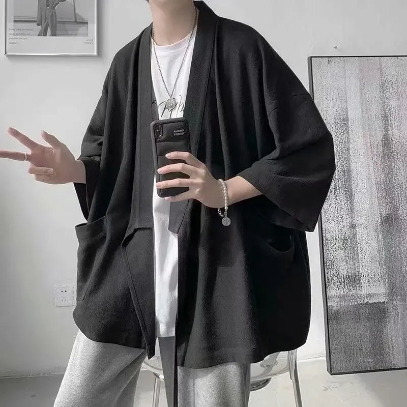 Casual Men’s Short-Sleeve Shirt – Lightweight, Trendy Hong Kong Streetwear Style for Effortless Summer Comfort