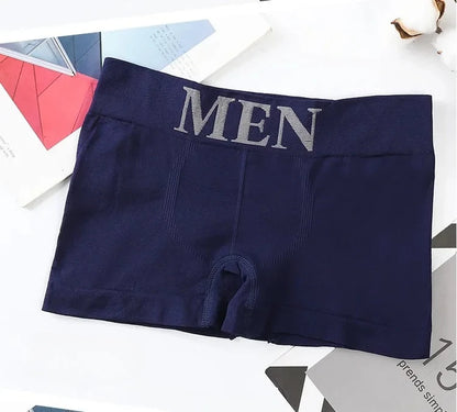 3Pcs/Lot Men's Panties Underwear Boxers Breathable Man Boxer Solid Underpants Comfortable Male Brand Shorts Black Blue Underwear - Ellianto fashion Men's
