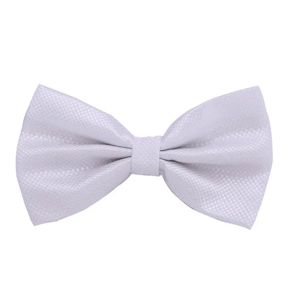 Solid Bowtie Mans Tie Solid Fashion Check Bowties Wedding Banquet Black Gold Red Green Pink Black White Classic Bow Ties For Men - Ellianto fashion Men's