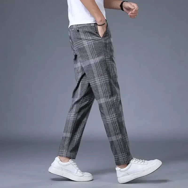 Work Social Tailoring Man Suits Pants Gray Business Trousers for Men Office Summer 2025 New in Chinese Homme Formal High Quality - Ellianto fashion Men's