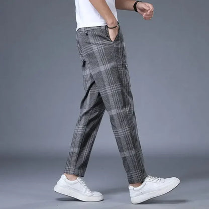 Work Social Tailoring Man Suits Pants Gray Business Trousers for Men Office Summer 2025 New in Chinese Homme Formal High Quality - Ellianto fashion Men's