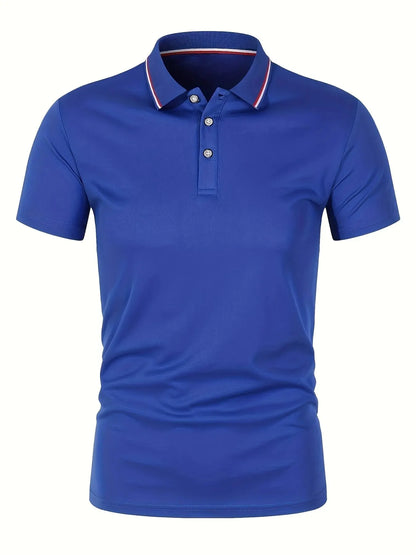 2025 Hot Sale Men's Summer Casual Breathable Comfortable Polo Shirt Men's Solid Color High Quality Short Sleeve T-Shirt - Ellianto fashion Men's