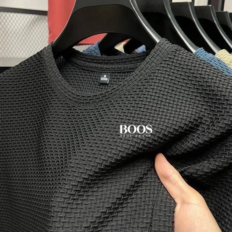 Embroidered High-quality New Men's Short Sleeved T-shirt, Cool and Breathable POLO Shirt, Business Casual, Sweat Absorbing - Ellianto fashion Men's