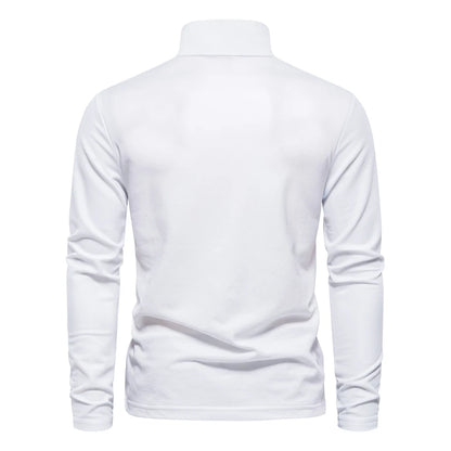 AIOPESON Deer Embroidery Men's Polo Shirts Solid Color Long Sleeve Polo Shirts for Men New Spring Social Business Polos Male - Ellianto fashion Men's