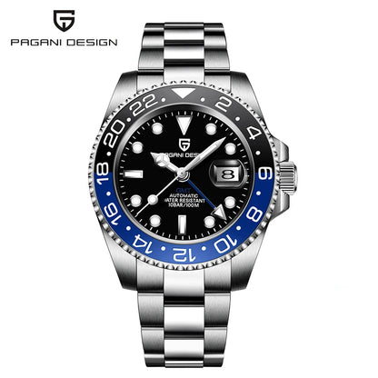 PAGANI DESIGN Automatic mechanical watch rubberstrap 100Mwaterproof night light sports outdoor casual Watch For Man reloj hombre - Ellianto fashion Men's