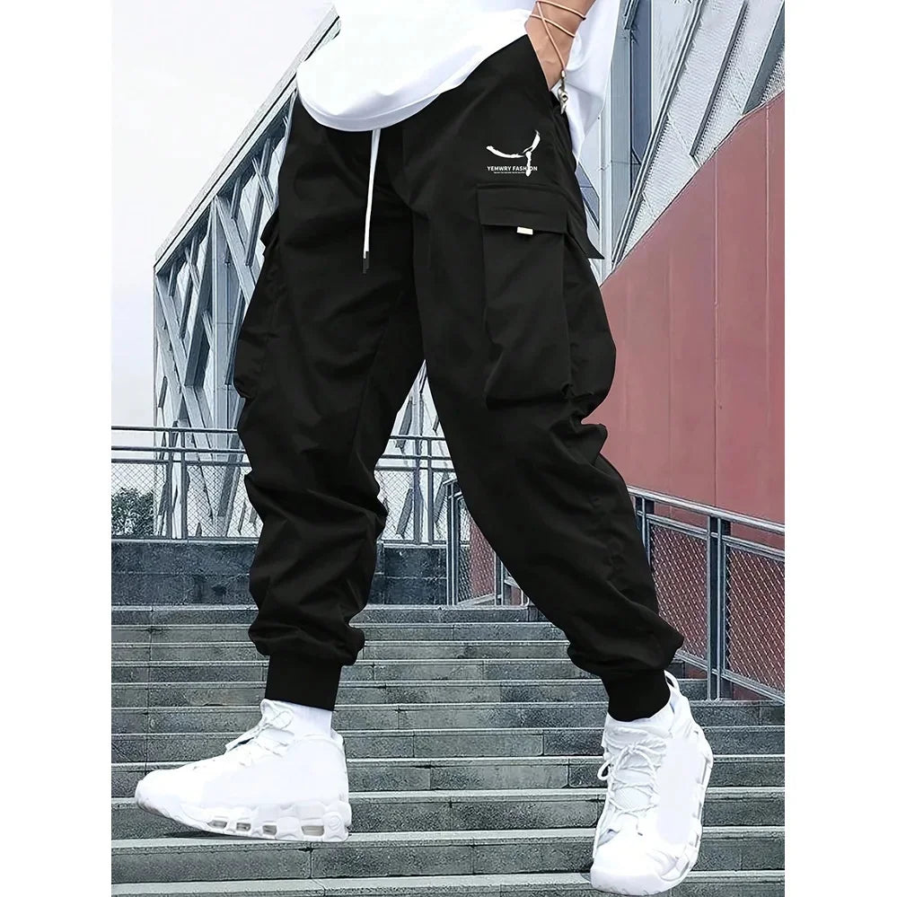 Fashionable High-Waisted Wide-Leg Casual Pants For Men New Summer Parachute Pants Versatile Sporty Trousers Ins Trendy - Ellianto fashion Men's