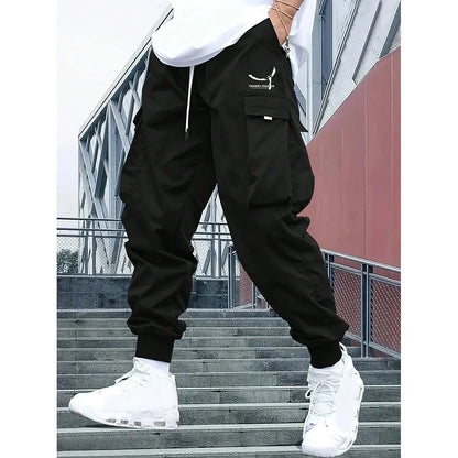 Fashionable High-Waisted Wide-Leg Casual Pants For Men New Summer Parachute Pants Versatile Sporty Trousers Ins Trendy - Ellianto fashion Men's