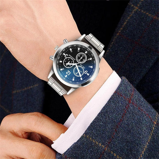 2025 Fashion Men Luxury Watches Mens Business Stainless Steel Casual Quartz Watch for Male Wristwatch Relogio Masculino Relógio - Ellianto fashion Men's