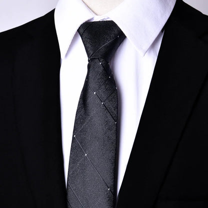 NEW Paisley Zipper Ties for Men 7CM Skinny Neck Tie Solid Striped Neckties Men's Automatic Zipper Tie Blue Lazy Ties - Ellianto fashion Men's