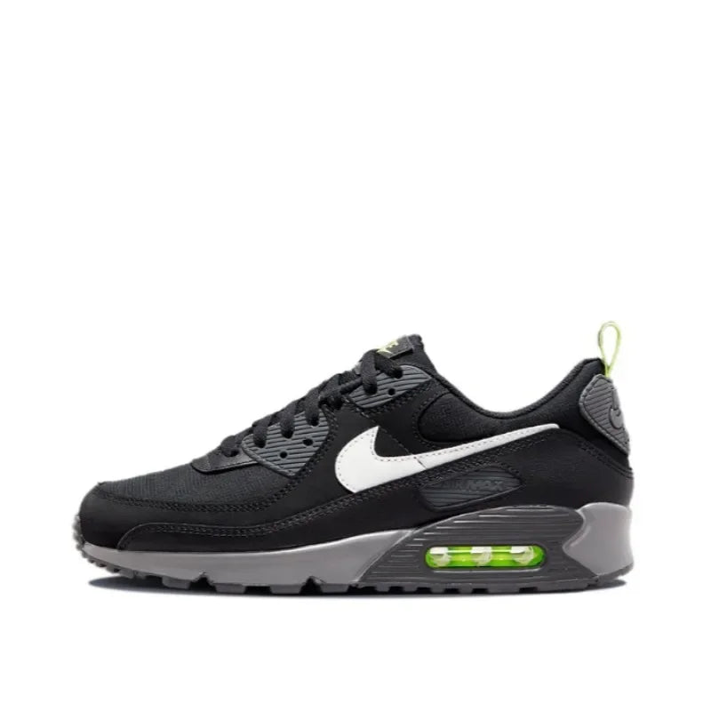 Nike Air Max 90 Fashionable Versatile Comfortable Height-increasing Air-cushioned Shock-absorbing Casual Running Shoe Black - Ellianto fashion Men's