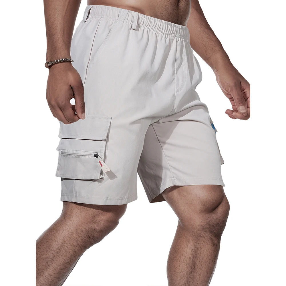 Men's Cargo Shorts Big Size Sports Knee Shorts Classic Short Pants Streetwear Straight Loose Work Casual Street Shorts - Ellianto fashion Men's