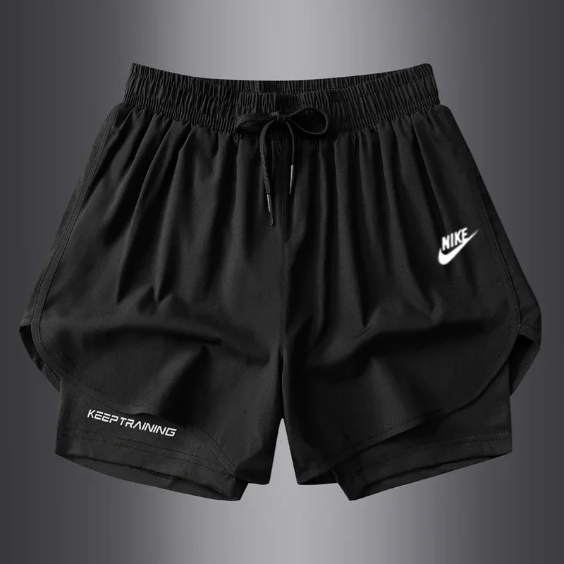 Nike Men's Breathable Shorts, Athletic, Quick Drying, Comfortable, Soft, Slim-fit, Drawstring Training Sweatpants, Multicolor - Ellianto fashion Men's