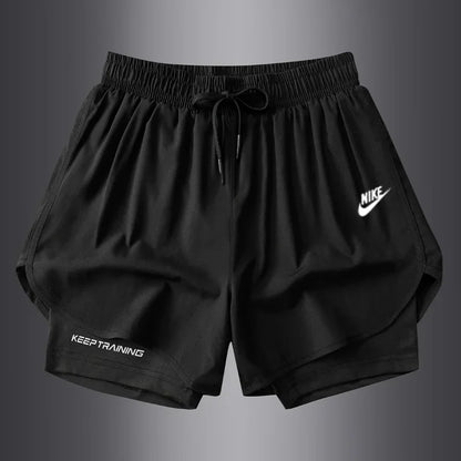 Nike Men's Breathable Shorts, Athletic, Quick Drying, Comfortable, Soft, Slim-fit, Drawstring Training Sweatpants, Multicolor - Ellianto fashion Men's