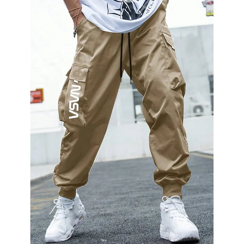 Fashionable High-Waisted Wide-Leg Casual Pants For Men New Summer Parachute Pants Versatile Sporty Trousers Ins Trendy - Ellianto fashion Men's