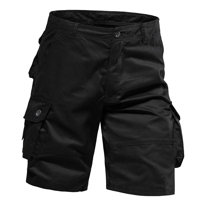 Men's Shorts Loose Large Size Multi-Pocket Overalls Summer Cotton Comfortable Nickel Pants Outdoor Casual Sports Beach Pants - Ellianto fashion Men's