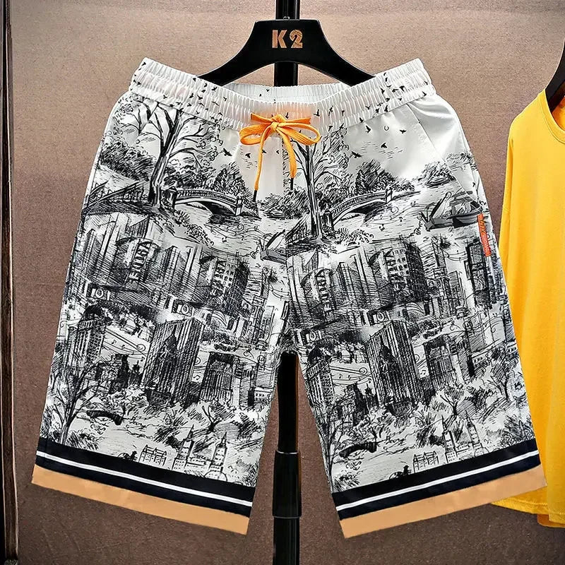 2025 Shorts for Men Sweat Black Sports Beach Man Short Pants Hiphop Joggers Board Stylish Thin Novelty in New Pant 2025 Xl Dry Fit - Ellianto fashion Men's