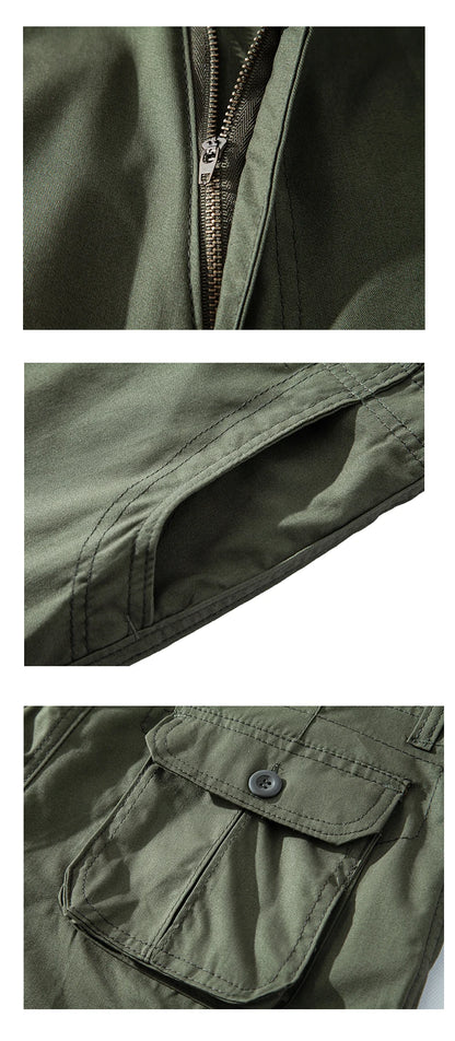 Cargo Knee Shorts Men Sports Casual Bermuda Shorts Plus Size Cotton Half Pants Golf Straight Running Gym Shorts Pants - Ellianto fashion Men's
