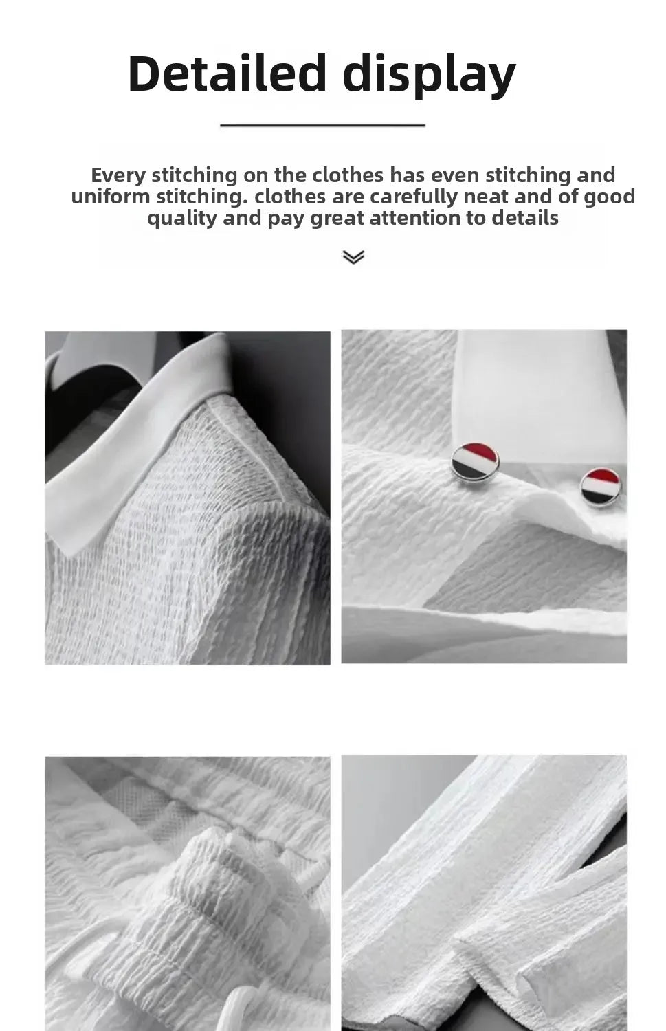 Summer Men's Casual Thin Collar Two-Piece Suit Full Set Fashionable Lightweight Breathable Comfortable Male Clothing Ensemble - Ellianto fashion Men's
