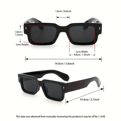 Rectangular Fashionable Glasses Suitable for Climbing Fishing Leisure Sports Decorative Outdoor Parties Travel, Driving, Glasses - Ellianto fashion Men's