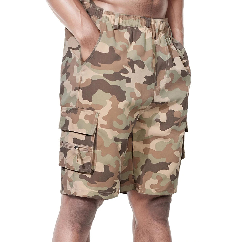 Men's Cargo Shorts Big Size Sports Knee Shorts Classic Short Pants Streetwear Straight Loose Work Casual Street Shorts - Ellianto fashion Men's