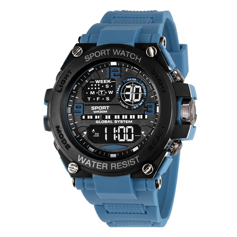 Men Waterproof Sports Watches Multifunction Electronic Watches Anti Drop and Shock-absorbing Wristwatches - Ellianto fashion Men's