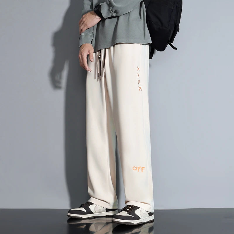 Contemporary Men's Fashion Trousers Loose Silhouette Trendy Drawstring Detail Suited for a Variety of Occasions Comfort - Ellianto fashion Men's