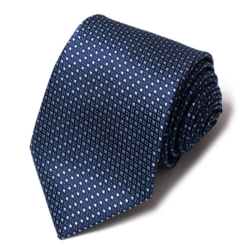 High-quality Wedding Ties For Men Fashion New Style Blue Strip Print Neckties Daily Office Apparel Accessories Gift For Man - Ellianto fashion Men's