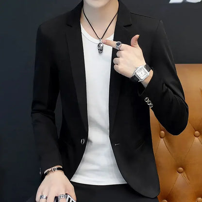 2025 Party Linen Gray Men's Suit Jackets Single Breasted Coat Male Blazer Summer New in Simple Clothing Fashion 2024 Casual Classic - Ellianto fashion Men's