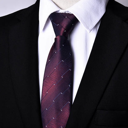NEW Paisley Zipper Ties for Men 7CM Skinny Neck Tie Solid Striped Neckties Men's Automatic Zipper Tie Blue Lazy Ties - Ellianto fashion Men's
